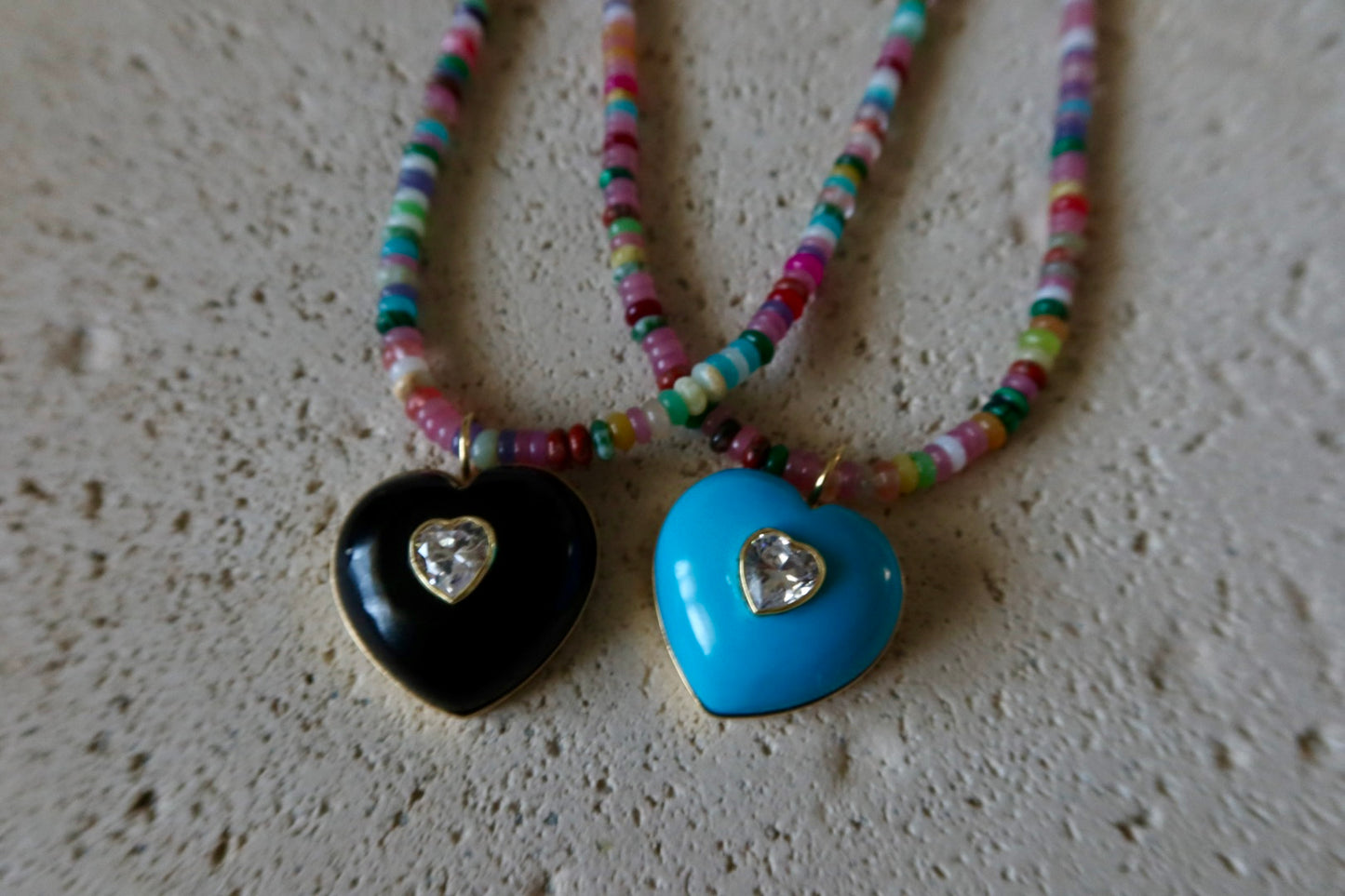 Gemstone Heart on Mixed Gemstones